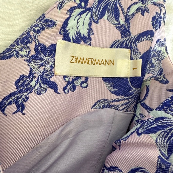 Zimmermann - size 1 - purple floral cocktail dress - worn once! - Picture 5 of 5